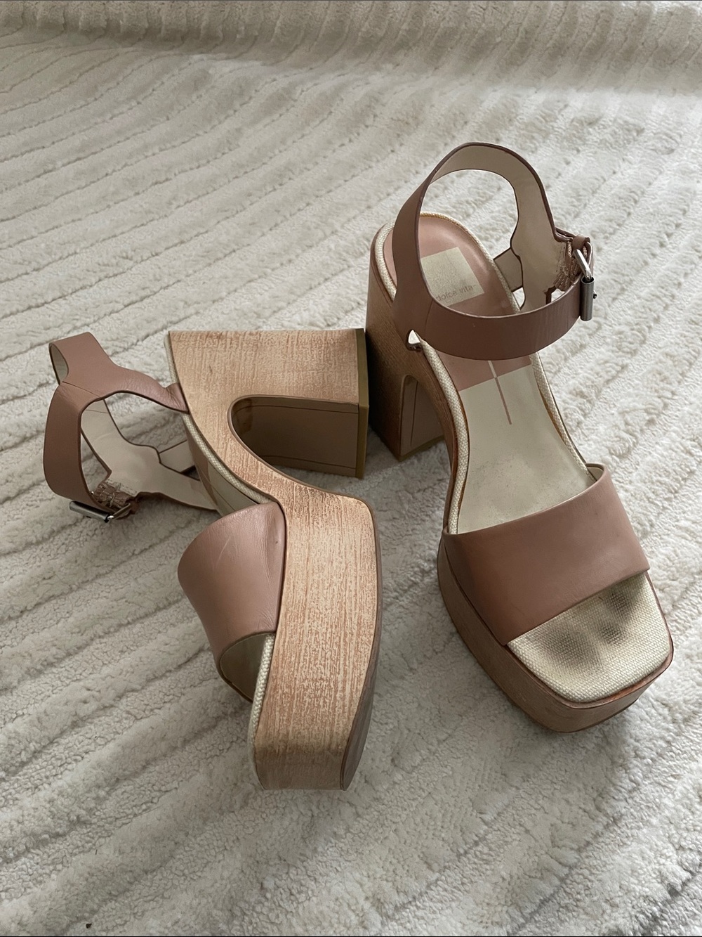 Dolce Vita Blush Pink Platform Block Heel Sandals
